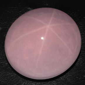 Star Rose Quartz Gemstone in 28.2 x 26 mm Size for Sale, Star Rose Quartz Stone in Pink Color