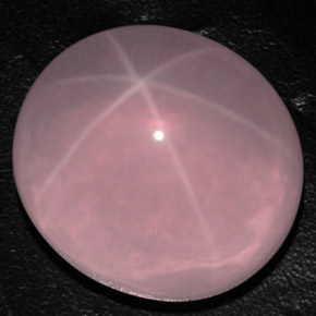 163.20 ct Pink Star Rose Quartz Stone, Natural Star Rose Quartz in Oval Cabochon Shape for Sale