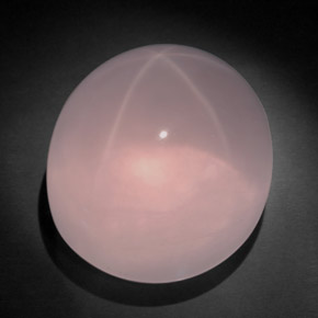149.85 ct Pink Star Rose Quartz Stone, Natural Star Rose Quartz in Oval Cabochon Shape for Sale