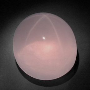 Star Rose Quartz Gemstone in 31 x 28 mm Size for Sale, Star Rose Quartz Stone in Pink Color