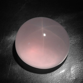 Star Rose Quartz Gemstone in 30.4 x 28 mm Size for Sale, Star Rose Quartz Stone in Medium Pink Color