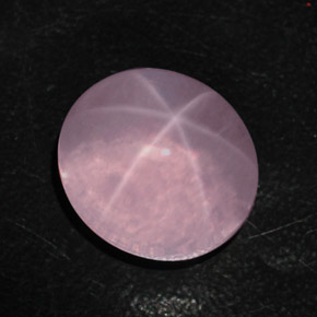 35.70 ct Pink Star Rose Quartz Stone, Natural Star Rose Quartz in Oval Cabochon Shape for Sale