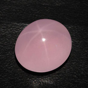24.14 ct Pink Star Rose Quartz Gemstone, Star Rose Quartz Gem in Oval Cabochon Shape for Sale.