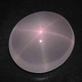 96.13 ct Pink Star Rose Quartz Stone, Natural Star Rose Quartz in Oval Cabochon Shape for Sale