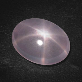 11.55 ct Pink Star Rose Quartz Gemstone, Star Rose Quartz Gem in Oval Cabochon Shape for Sale.