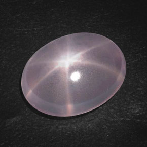 11.55 ct Pink Star Rose Quartz Stone, Natural Star Rose Quartz in Oval Cabochon Shape for Sale