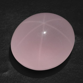 107.45 ct Pink Star Rose Quartz Stone, Natural Star Rose Quartz in Oval Cabochon Shape for Sale