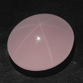 83.38 ct Pink Star Rose Quartz Gemstone, Star Rose Quartz Gem in Oval Cabochon Shape for Sale.