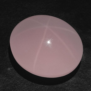 83.38 ct Pink Star Rose Quartz Stone, Natural Star Rose Quartz in Oval Cabochon Shape for Sale