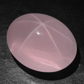 Star Rose Quartz Gemstone in 31 x 24.1 mm Size for Sale, Star Rose Quartz Stone in Pink Color