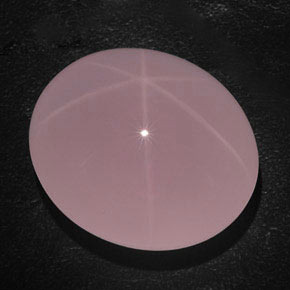 132.70 ct Pink Star Rose Quartz Gemstone, Star Rose Quartz Gem in Oval Cabochon Shape for Sale.