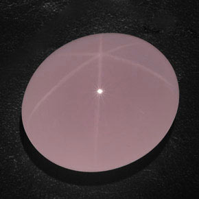 132.70 ct Pink Star Rose Quartz Stone, Natural Star Rose Quartz in Oval Cabochon Shape for Sale