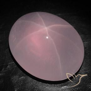 579.55 ct Pink Star Rose Quartz Stone, Natural Star Rose Quartz in Oval Cabochon Shape for Sale