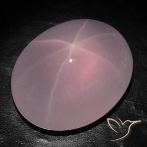 Star Rose Quartz Gemstone in 57 x 45.8 mm Size for Sale, Star Rose Quartz Stone in Medium Pink Color