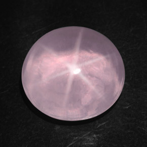 28.96 ct Pink Star Rose Quartz Stone, Natural Star Rose Quartz in Oval Cabochon Shape for Sale