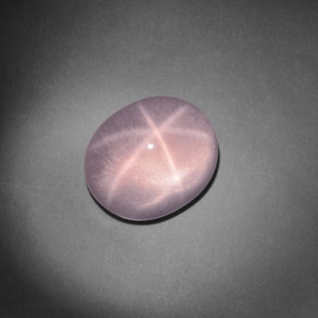 9.13 ct Pink Star Rose Quartz Gemstone, Star Rose Quartz Gem in Oval Cabochon Shape for Sale.