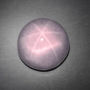 9.68 ct Pink Star Rose Quartz Stone, Natural Star Rose Quartz in Round Cabochon Shape for Sale