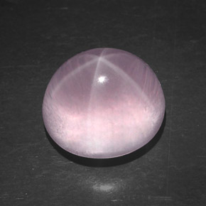 6.01 ct Pink Star Rose Quartz Stone, Natural Star Rose Quartz in Oval Cabochon Shape for Sale