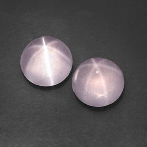 15.25 ct Pink Star Rose Quartz Stone, Natural Star Rose Quartz in Round Cabochon Shape for Sale