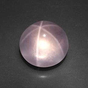 9.81 ct Pink Star Rose Quartz Gemstone, Star Rose Quartz Gem in Round Cabochon Shape for Sale.