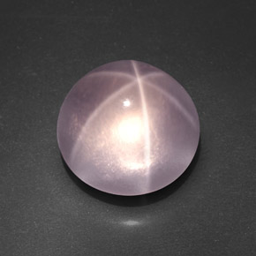 9.81 ct Pink Star Rose Quartz Stone, Natural Star Rose Quartz in Round Cabochon Shape for Sale