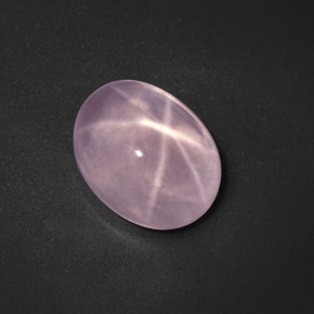 23.84 ct Pink Star Rose Quartz Gemstone, Star Rose Quartz Gem in Oval Cabochon Shape for Sale.