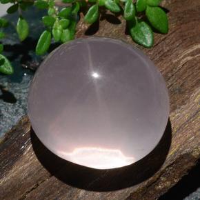 Star Rose Quartz Gemstone in 17.9 x 16 mm Size for Sale, Star Rose Quartz Stone in Light Pink Color