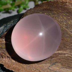 22.01 ct Pink Star Rose Quartz Stone, Natural Star Rose Quartz in Oval Cabochon Shape for Sale