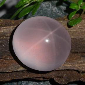 13.48 ct Pink Star Rose Quartz Stone, Natural Star Rose Quartz in Oval Cabochon Shape for Sale