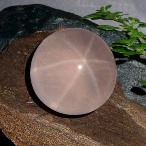 39.98 ct Pink Star Rose Quartz Stone, Natural Star Rose Quartz in Round Cabochon Shape for Sale