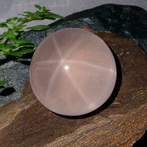 Star Rose Quartz Gemstone in 19.7 mm Size for Sale, Star Rose Quartz Stone in Pink Color