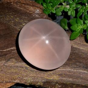 29.97 ct Pink Star Rose Quartz Stone, Natural Star Rose Quartz in Oval Cabochon Shape for Sale