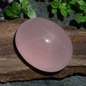 28.08 ct Pink Star Rose Quartz Stone, Natural Star Rose Quartz in Oval Cabochon Shape for Sale