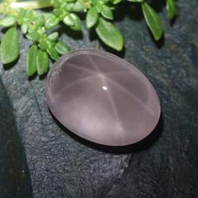 20.78 ct Pink Star Rose Quartz Stone, Natural Star Rose Quartz in Oval Cabochon Shape for Sale