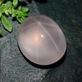 24.34 ct Pink Star Rose Quartz Stone, Natural Star Rose Quartz in Oval Cabochon Shape for Sale