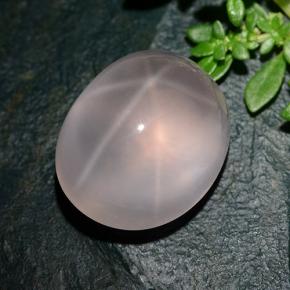 Star Rose Quartz Gemstone in 18.3 x 15 mm Size for Sale, Star Rose Quartz Stone in Pink Color