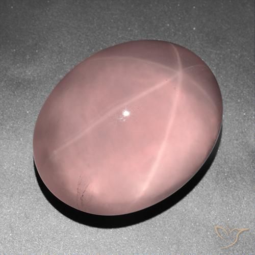 178.98ct Natural Medium Pink Star Rose Quartz, Oval, Transparent