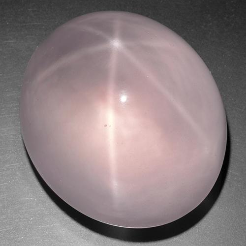 241.44 ct Pink Star Rose Quartz Stone, Natural Star Rose Quartz in Oval Cabochon Shape for Sale