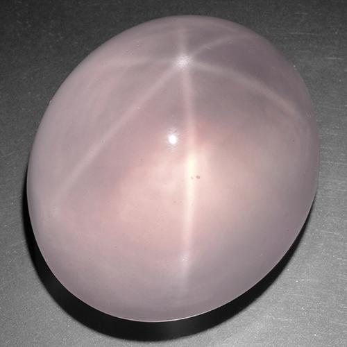 Star Rose Quartz Gemstone in 37.9 x 32.8 mm Size for Sale, Star Rose Quartz Stone in Light Rose Pink Color