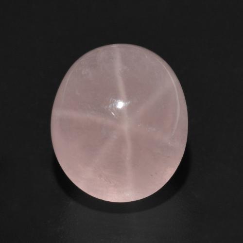 7.77 ct Pink Star Rose Quartz Gemstone, Star Rose Quartz Gem in Oval Cabochon Shape for Sale.