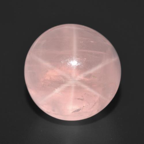 15.56 ct Pink Star Rose Quartz Gemstone, Star Rose Quartz Gem in Round Cabochon Shape for Sale.