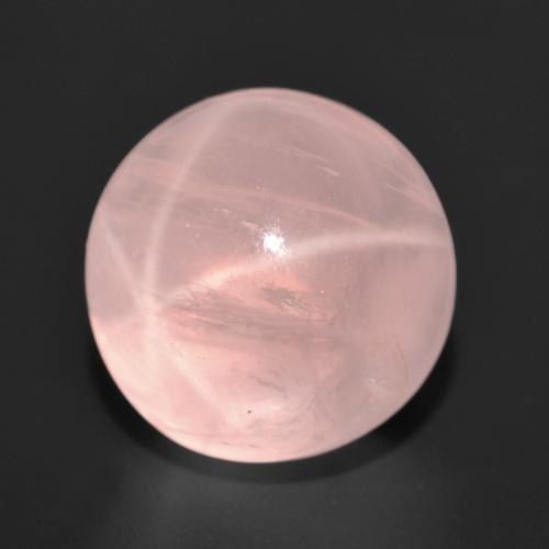 15.56 ct Pink Star Rose Quartz Stone, Natural Star Rose Quartz in Round Cabochon Shape for Sale