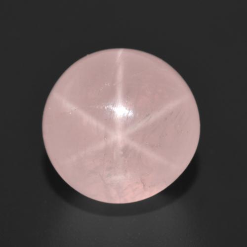 Светло-розовый Звездчатый Розовый Кварц Камень - 10.7ct Круглый Кабошон (ID: 593877)
