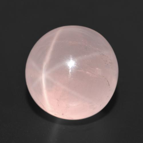 Светло-розовый Звездчатый Розовый Кварц Камень - 12.1ct Круглый Кабошон (ID: 593878)