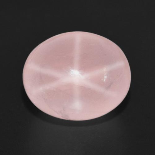 Medium-Light Pink Star Rose Quartz Gem - 13.3ct Oval Cabochon (ID: 598921)