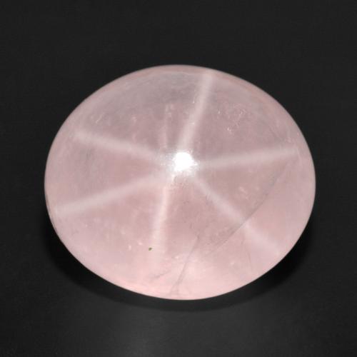 Quarzo rosa stellato 16,2 x 14,2mm rosa Ovale cabochon dal Sud Africa, peso di 20,63 ct, gemma naturale non trattati in purezza Translucent, 1 pezzo Quarzo rosa stellato - Colore: Rosa corallo, durezza Mohs di 6,5 - 7 adatto per gioielli da indossare ogni giorno, Photo A