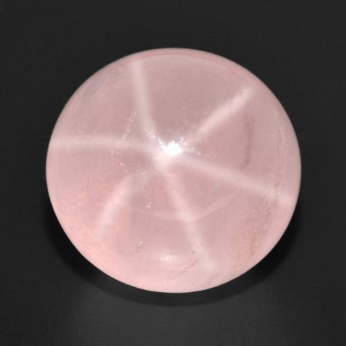 20,89ct Cabochon rotondo rosa Quarzo rosa stellato dal Sud Africa, Dimension 15,2mm, Natural non trattati Gemstone, Translucent Clarity, 1 piece Quarzo rosa stellato in Rosa corallo Color, Mohs Hardness of 6,5 - 7 adatto per gioielli da indossare ogni giorno, Photo A