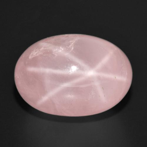 Rosado coral Cuarzo Rosa Estrella Gema - 29ct Cabujón Óvalo (ID: 598925)