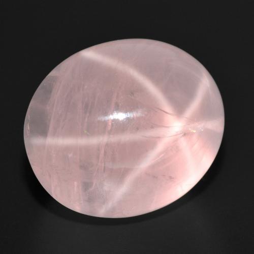 38.87 ct Pink Star Rose Quartz Stone, Natural Star Rose Quartz in Oval Cabochon Shape for Sale