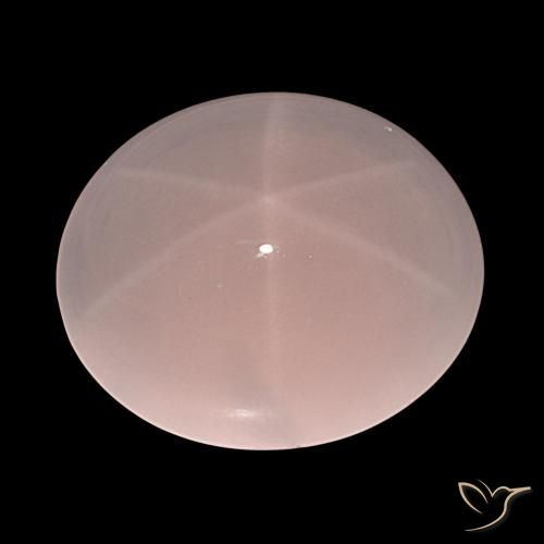 61.91ct Natural Light Pink Star Rose Quartz, Oval, Translucent